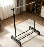 Adjustable Rolling Clothes Rack, Metal Garment Stand with Wheels - Image 2