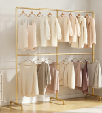 Industrial Pipe Style Clothes Rack with Open Storage Structure for Multi-Purpose Use - Image 2