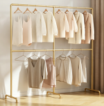 Industrial Pipe Style Clothes Rack with Open Storage Structure for Multi-Purpose Use